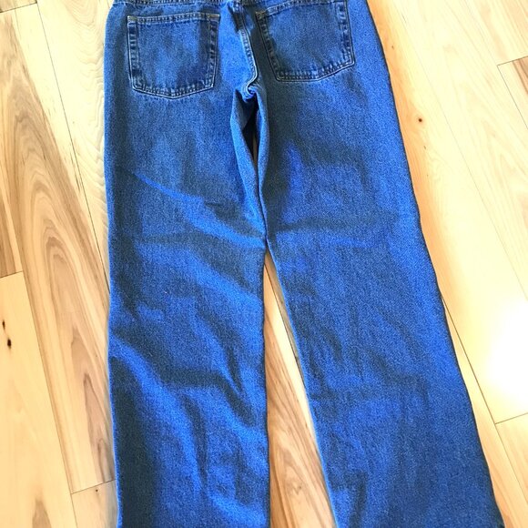 Men’s Patchwork Jeans, Size 34-34: Upcycled Denim 1970s Hippie Boho Retro Pants - Picture 7 of 10